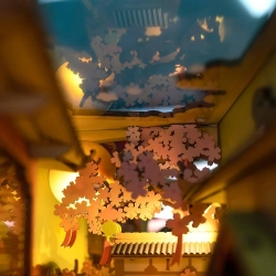 Book Nook Model Opadająca Sakura